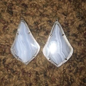Purple, white and silver Kendra Scott earrings!